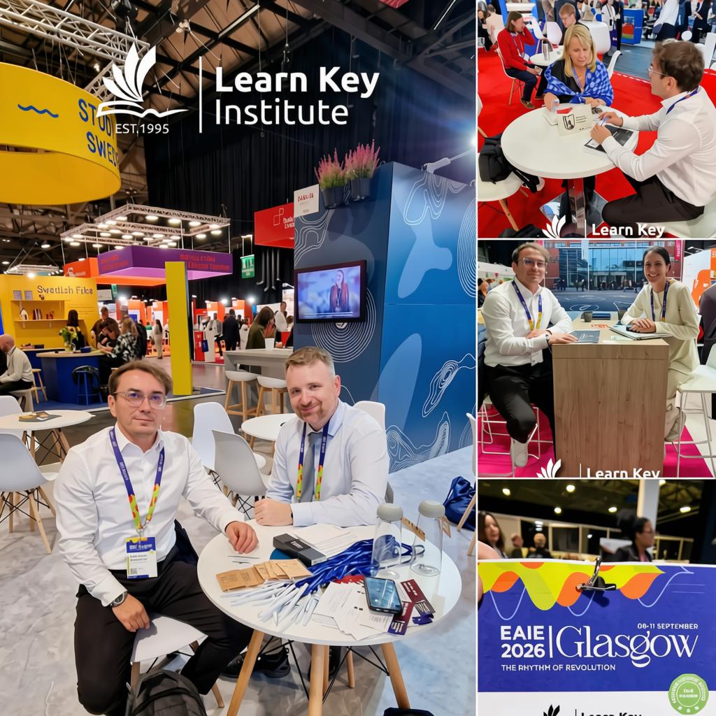 LearnKey representatives meeting education partners at EAIE Glasgow