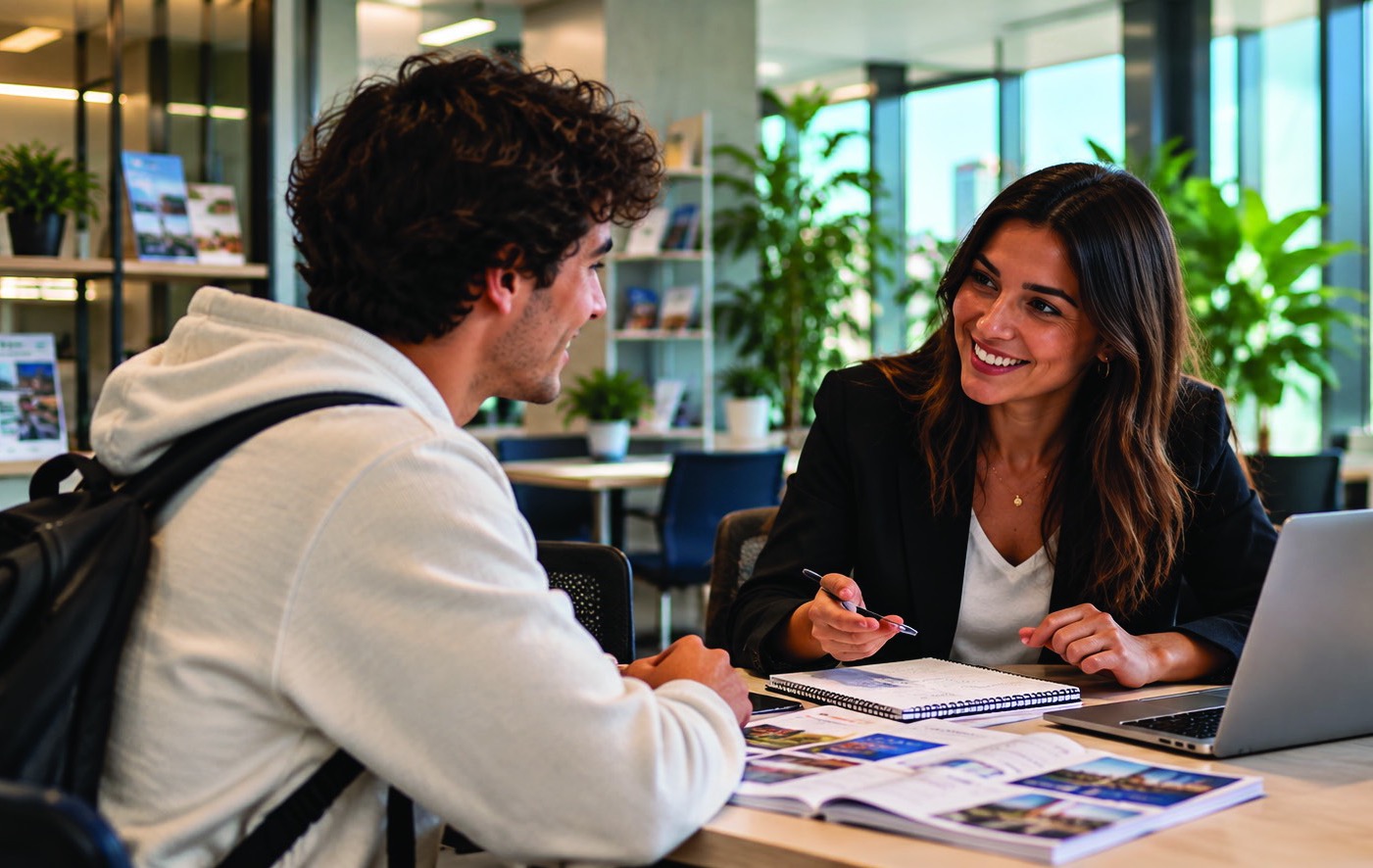 LearnKey Barcelona advisor providing student counselling and support